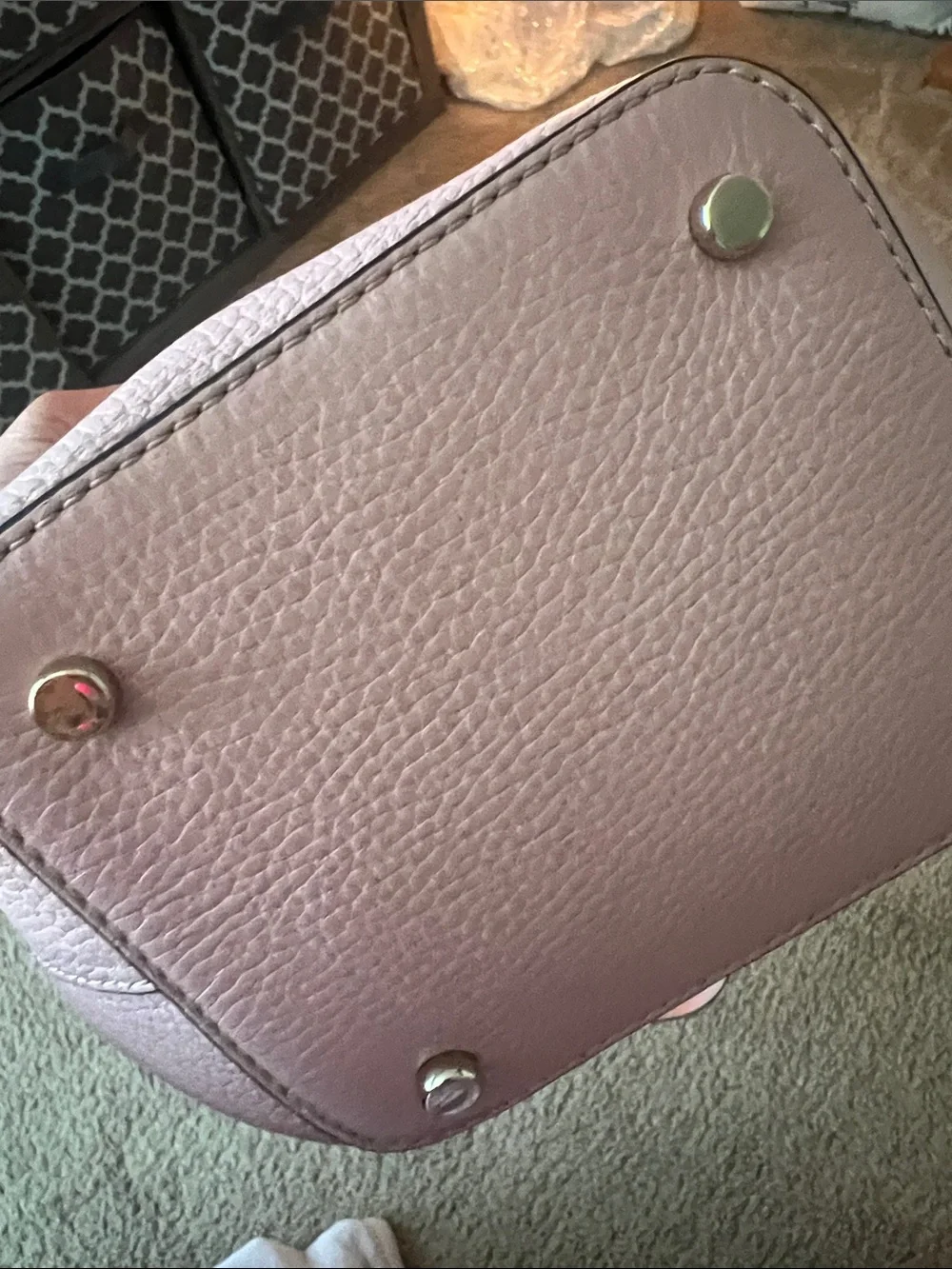 NWOT Kate Spade Pink Pebbled Leather Drawstring Bucket Crossbody